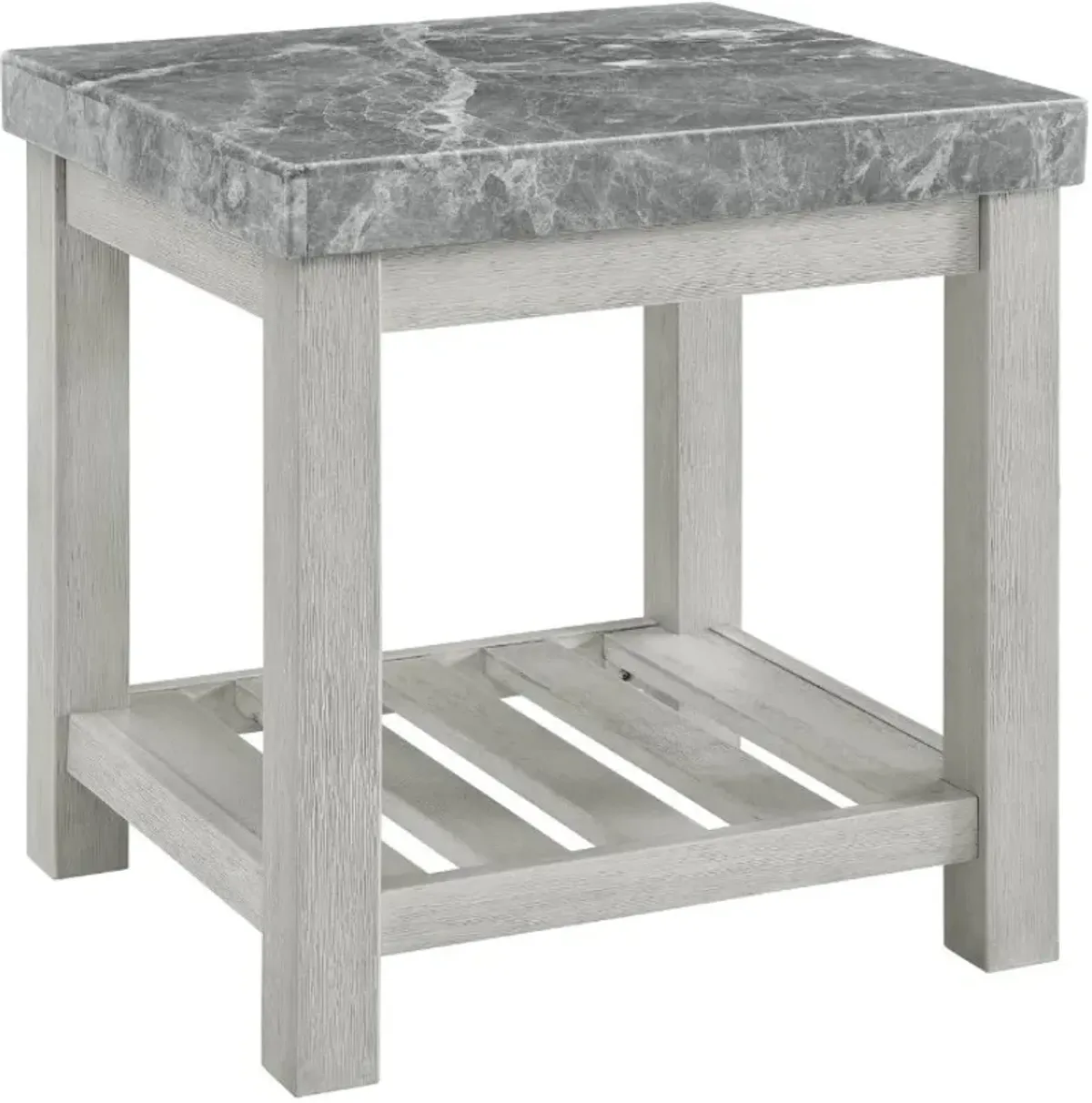 Steve Silver Co. Canova Gray End Table with Cathedral White Base