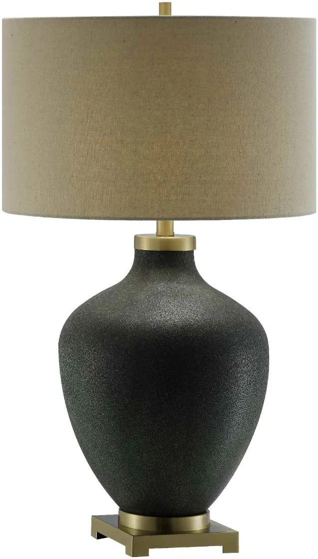 Crestview Collection Liam Black Glass Table Lamp
