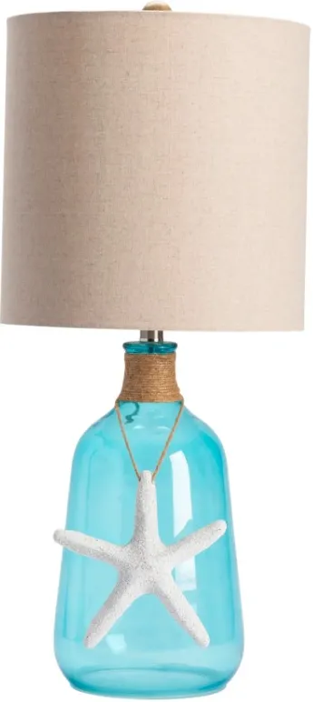 Crestview Collection Ocean Breeze Beige/Light Blue Table Lamp