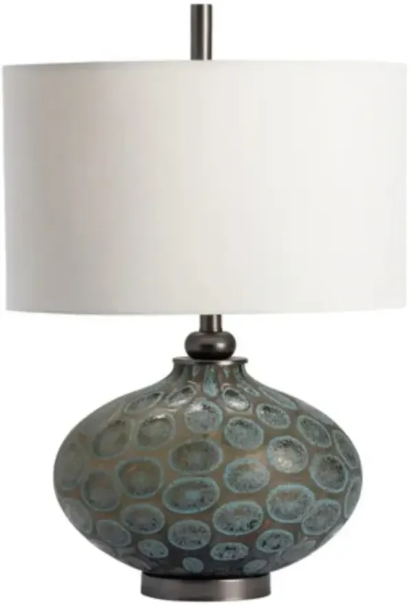 Crestview Collection Simons Blue/Brown/White Table Lamp