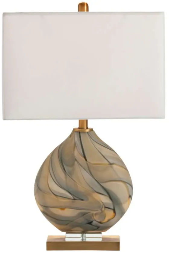 Crestview Collection Chandon Gray/Yellow Swirl Table Lamp