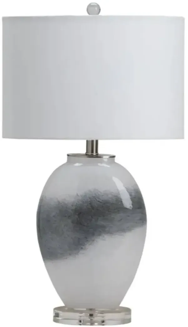 Crestview Collection Dalton Gray/White Slender Vase Table Lamp