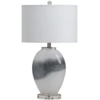 Crestview Collection Dalton Gray/White Slender Vase Table Lamp