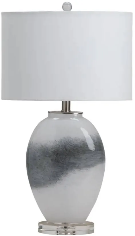 Crestview Collection Dalton Gray/White Slender Vase Table Lamp