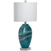Crestview Collection Shea Hand Finished Blown Glass Table Lamp