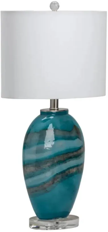 Crestview Collection Shea Hand Finished Blown Glass Table Lamp