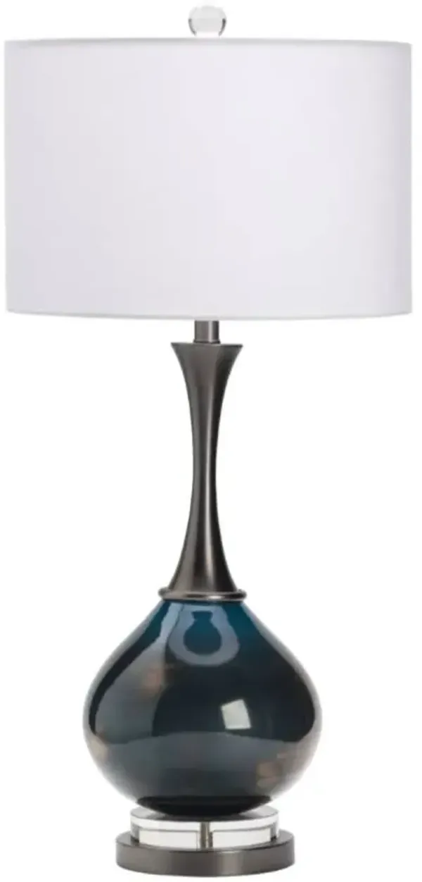 Crestview Collection Atlas Blue Table Lamp