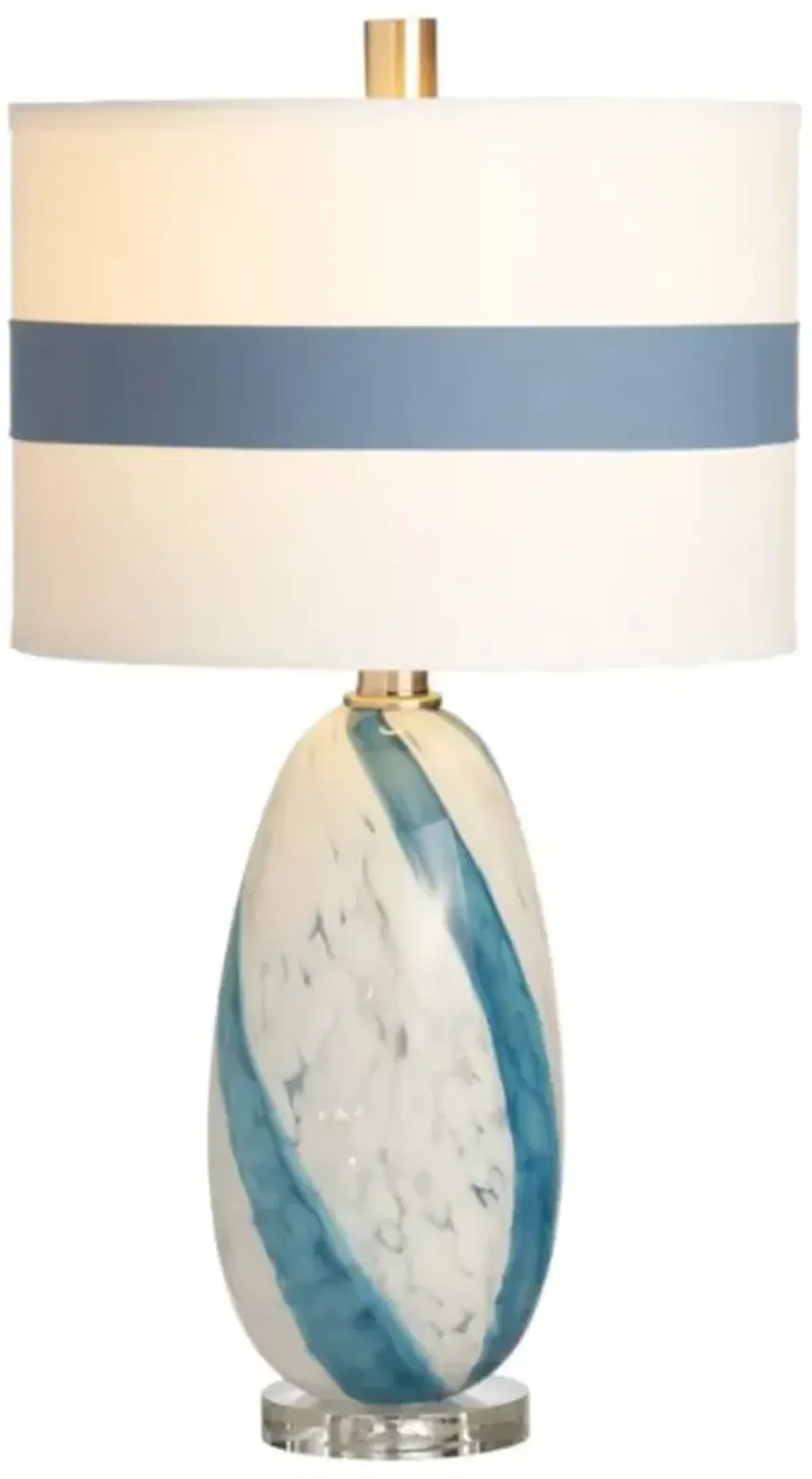 Crestview Collection Prescott Blue/White Table Lamp