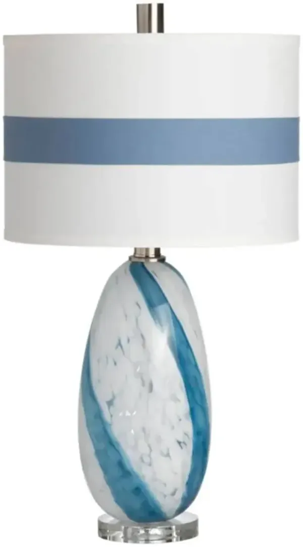 Crestview Collection Prescott Blue/White Table Lamp