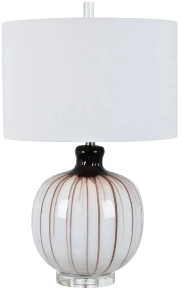 Crestview Collection Kingston Brown/White Table Lamp