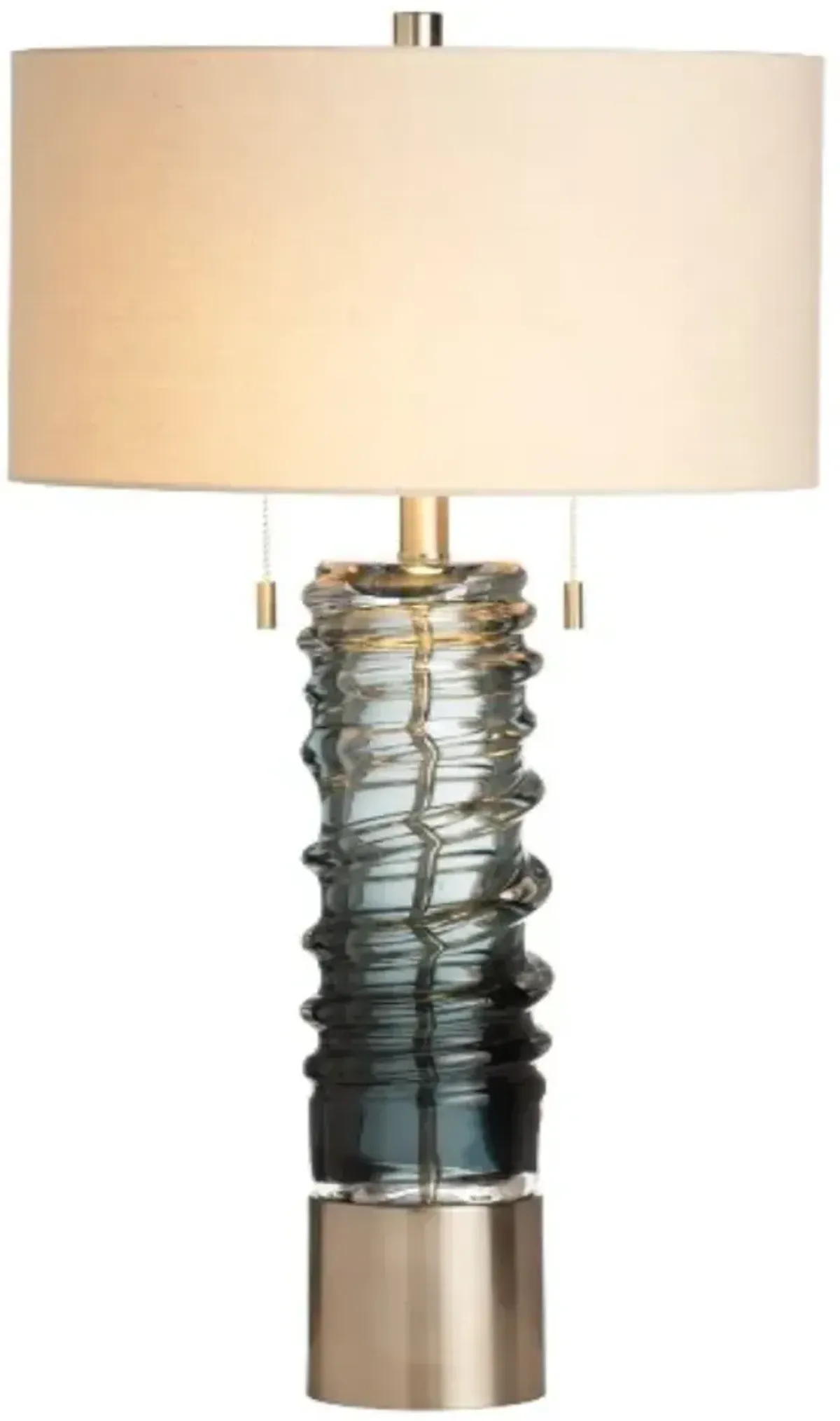 Crestview Collection Guildford Gray Swirl Twins Pull Chain Table Lamp