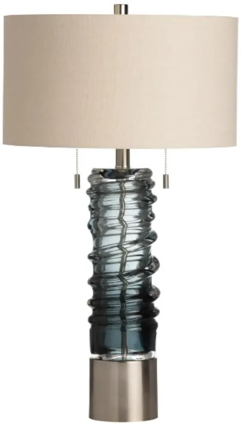Crestview Collection Guildford Gray Swirl Twins Pull Chain Table Lamp