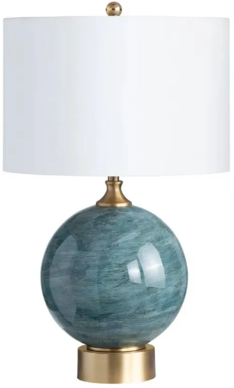 Crestview Collection Downs Teal Table Lamp