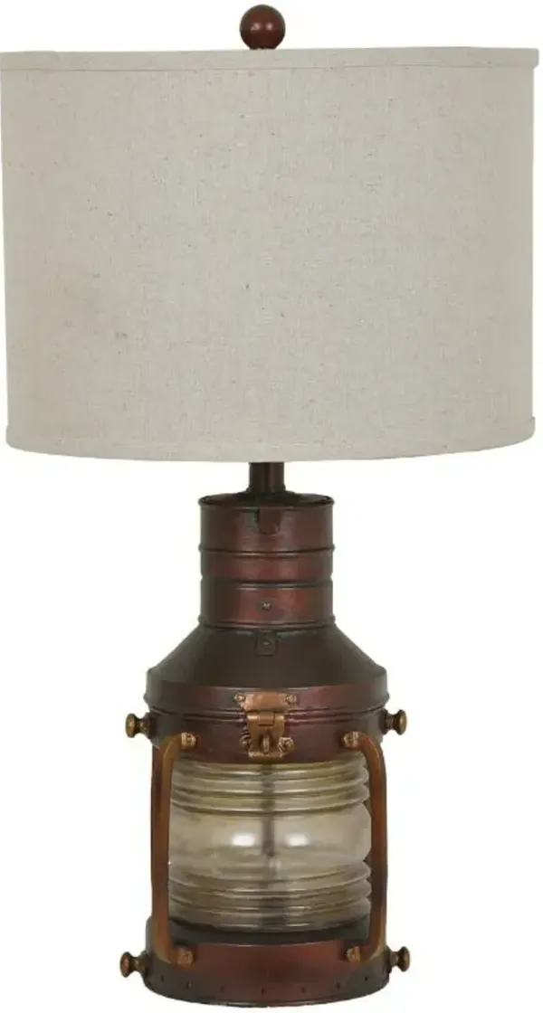 Crestview Collection Copper Lantern Antique Copper Table lamp