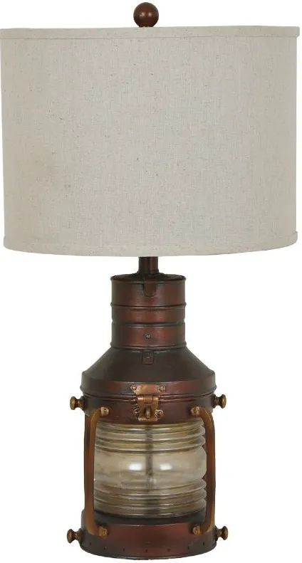 Crestview Collection Copper Lantern Antique Copper Table lamp