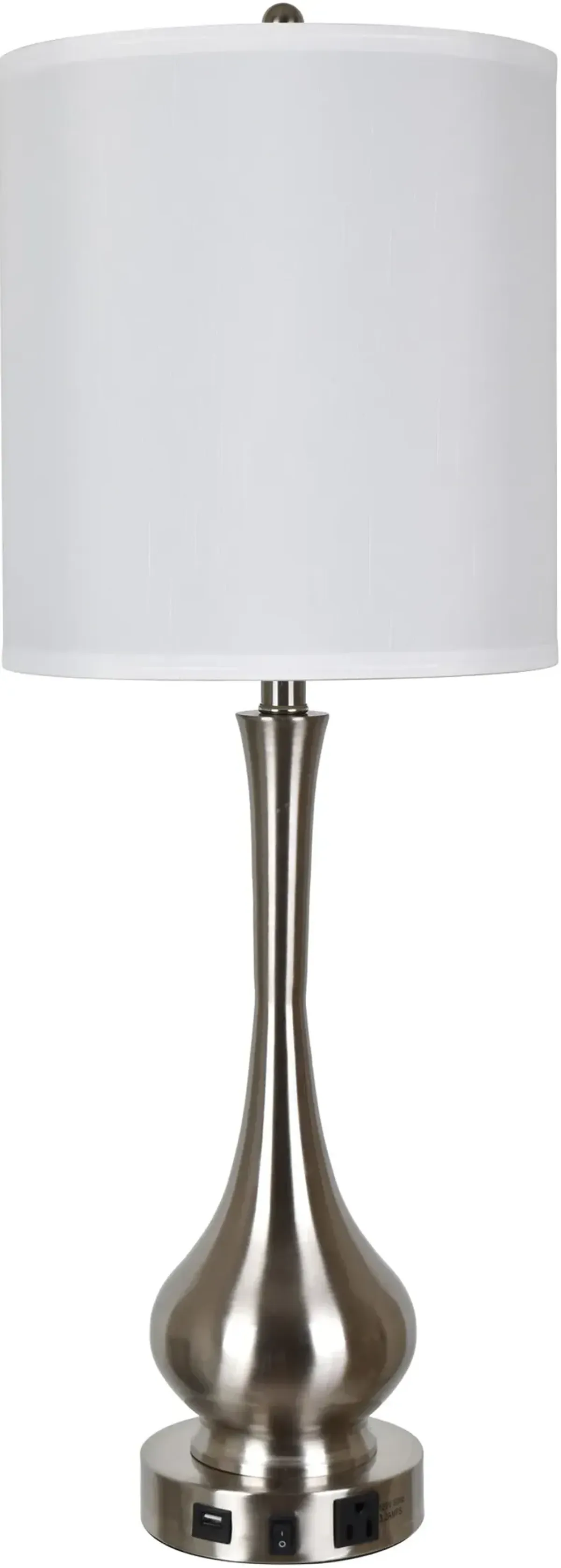Crestview Collection Camden Brushed Nickel Table Lamp
