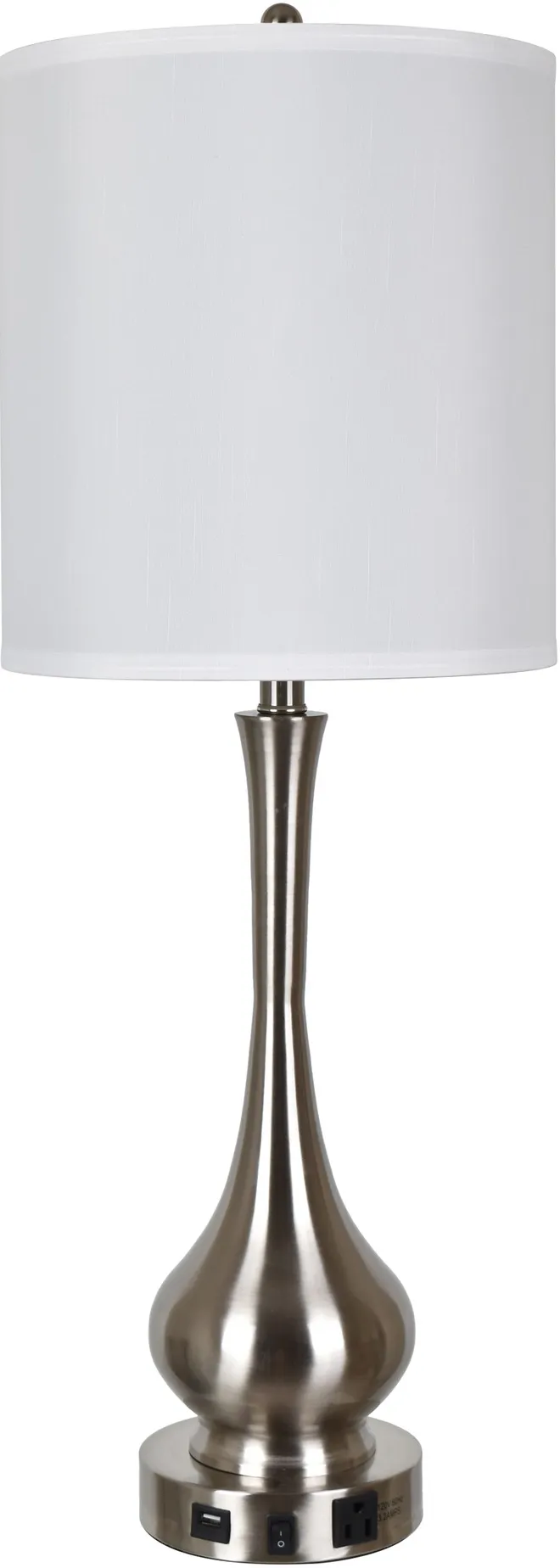 Crestview Collection Camden Brushed Nickel Table Lamp