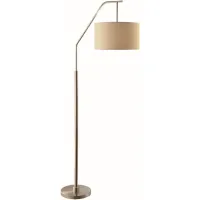 Crestview Collection Dinsmore Brushed Nickel Floor Lamp