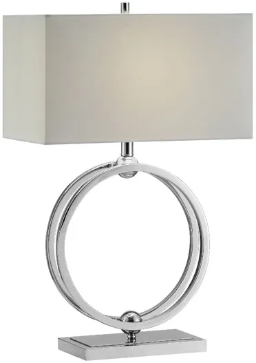 Crestview Collection Neveu Chrome/White Table Lamp
