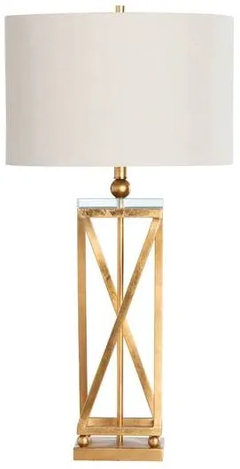 Crestview Collection Aria Gold Leaf Table Lamp