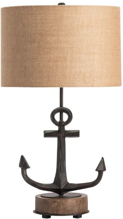 Crestview Collection Warf Anchor Black/Brown Table Lamp