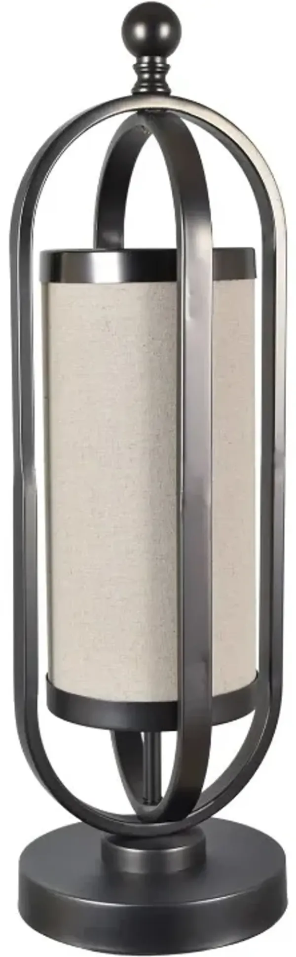 Crestview Collection McLendon Dark Gray/Off-White Lamp Table 