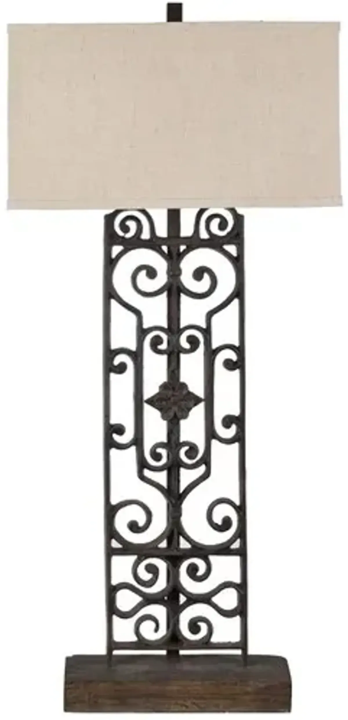 Crestview Collection Renaissance Black Table Lamp