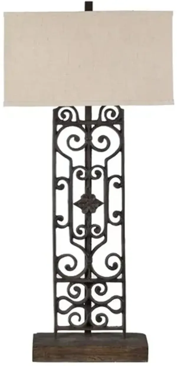 Crestview Collection Renaissance Black Table Lamp