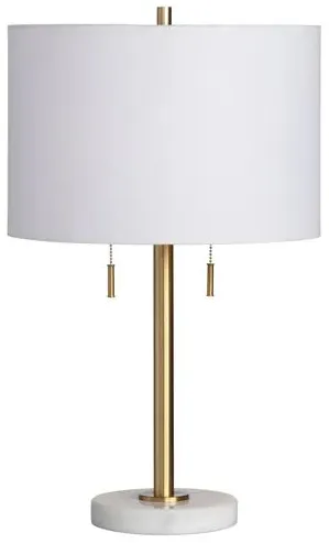 Crestview Collection Brielle Brass/White Lamp Table 
