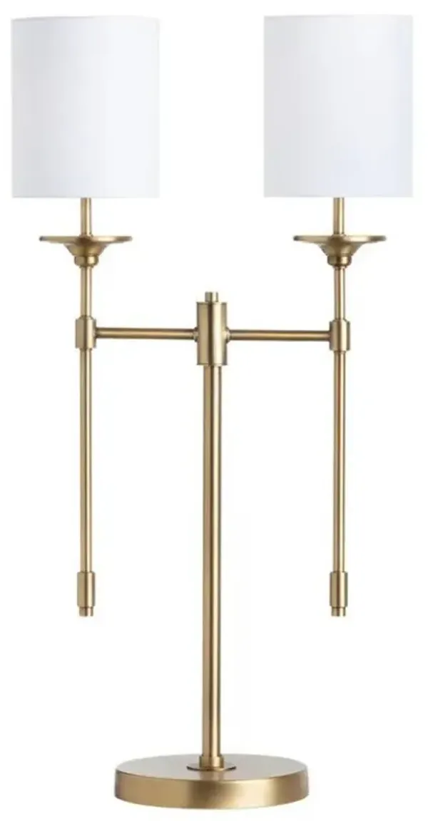 Crestview Collection Olympia Gold Double Arm Table Lamp