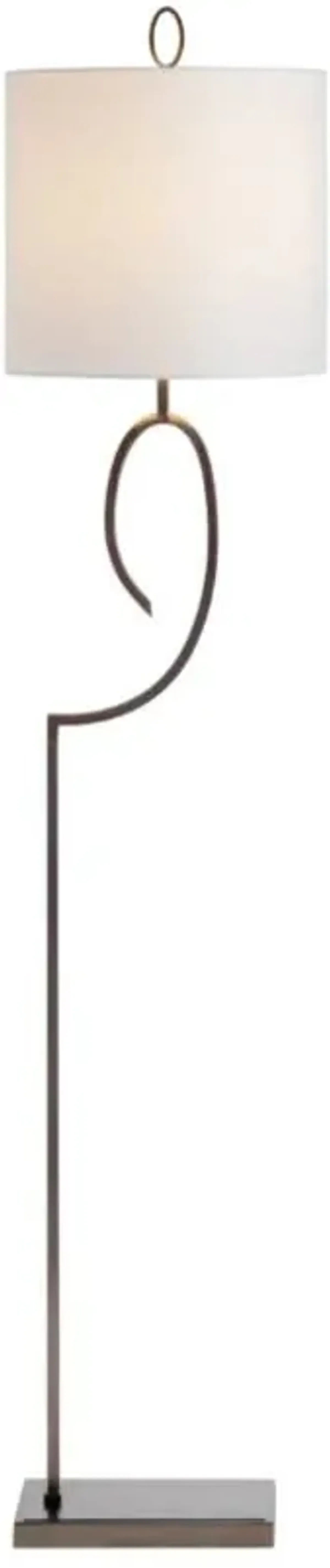 Crestview Collection Dash Brass/Gunmetal Stylized Bent Floor Lamp