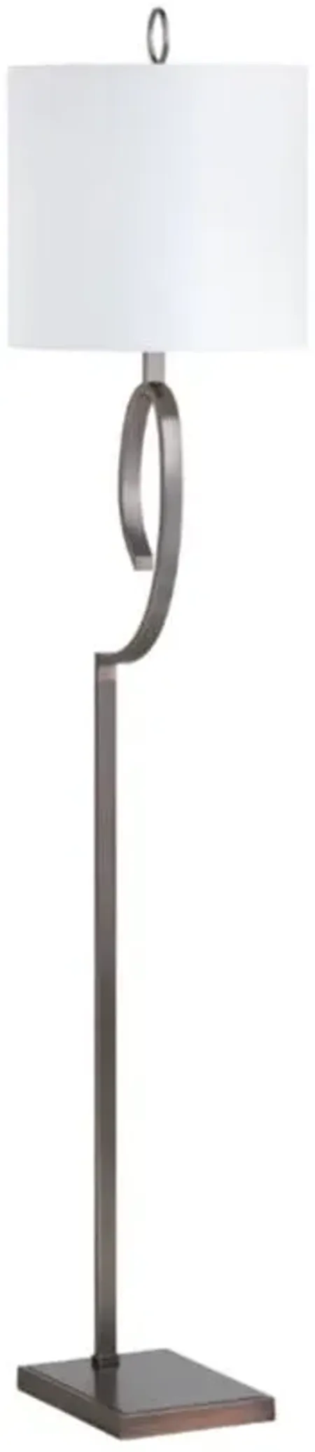 Crestview Collection Dash Brass/Gunmetal Stylized Bent Floor Lamp