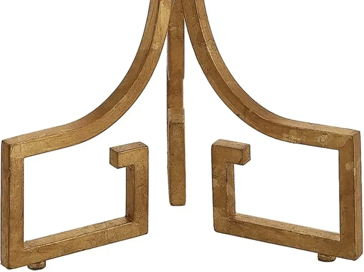 Crestview Collection Lux Hand Finished Gold Leaf Table Lamp