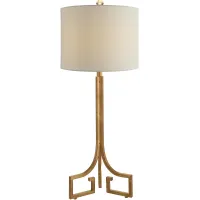 Crestview Collection Lux Hand Finished Gold Leaf Table Lamp