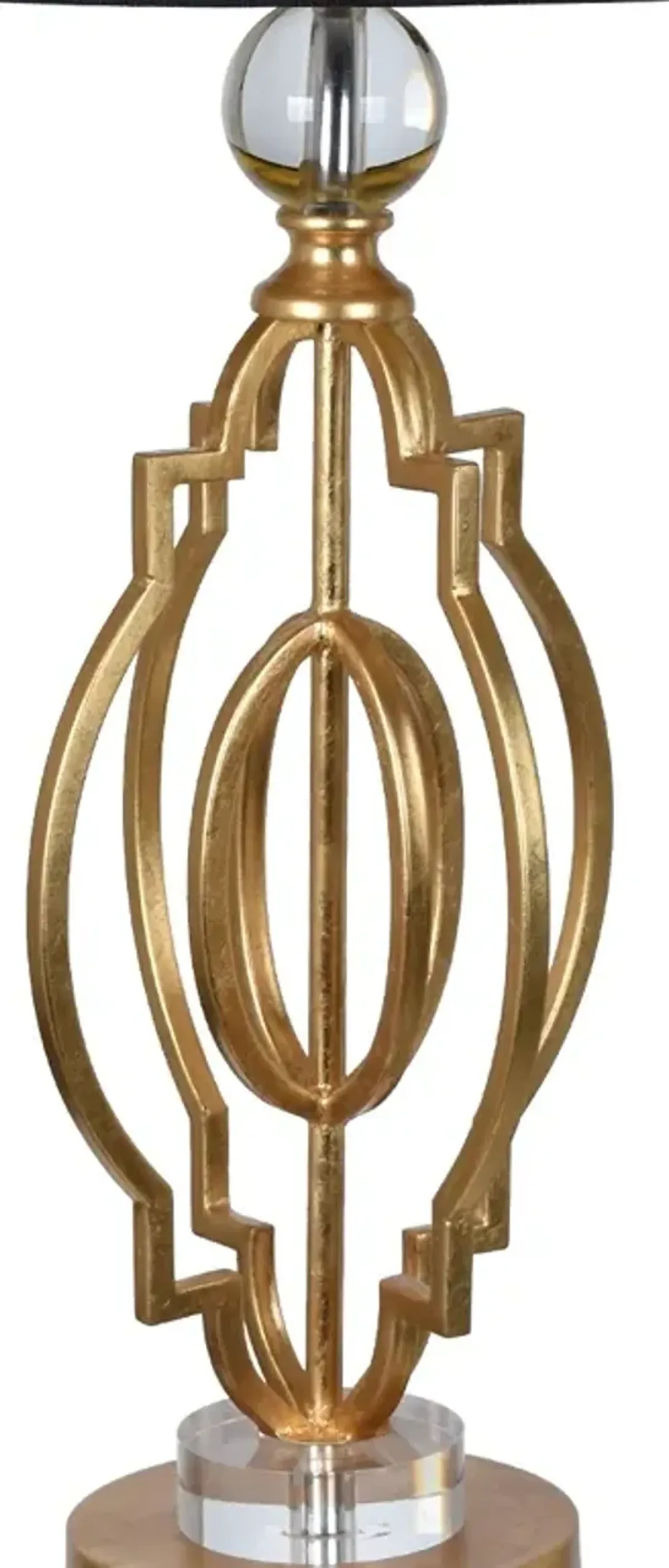 Crestview Collection Shine Hand Finished Gold Leaf Table Lamp