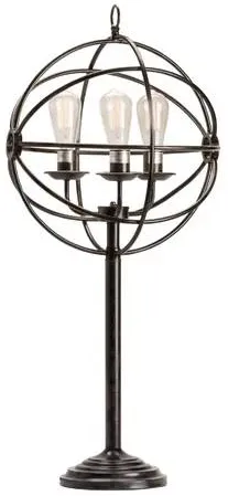 Crestview Collection Global Lacquered Oil Bronze Table Lamp