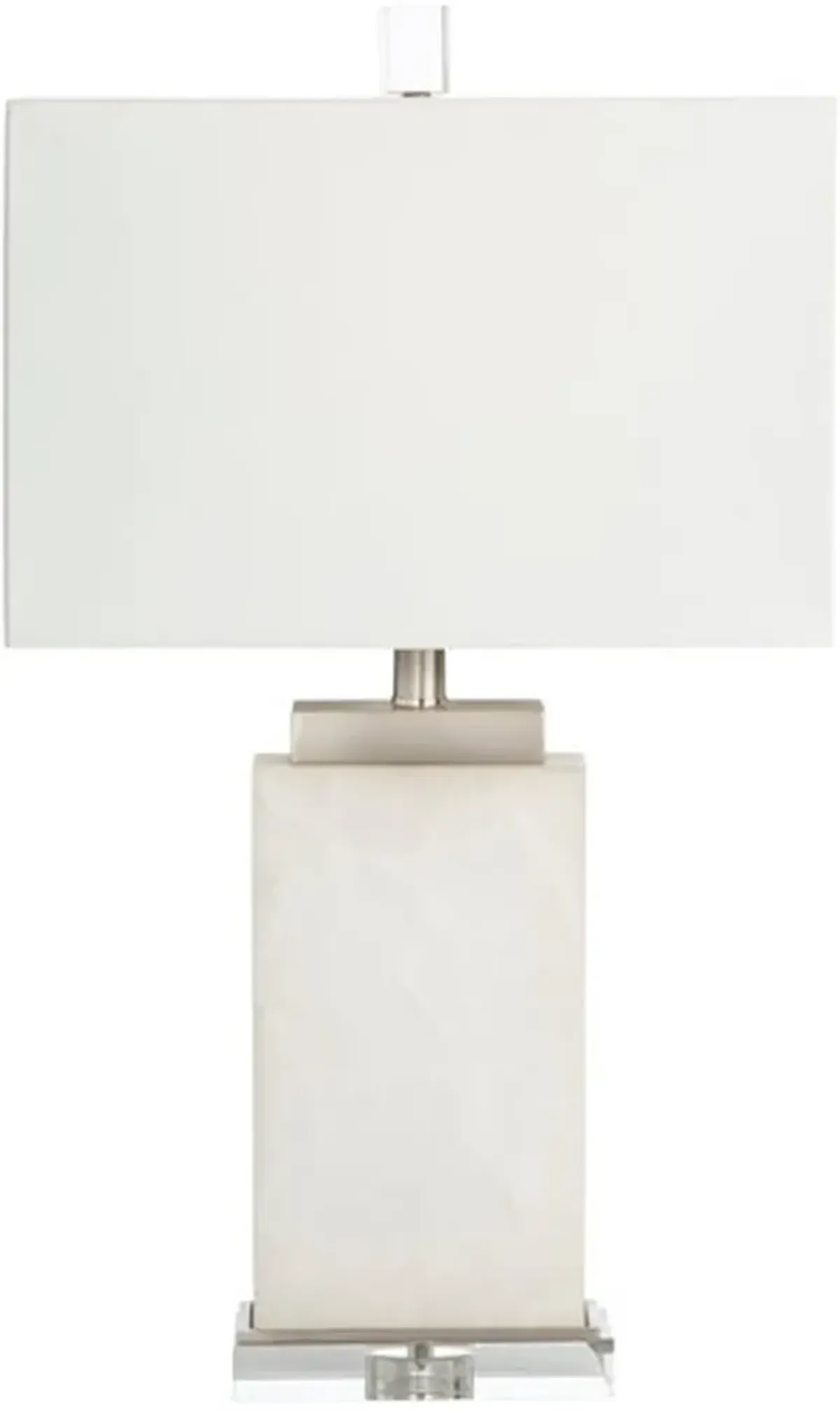 Crestview Collection Glenwood Alabaster/Satin Nickle Table Lamp