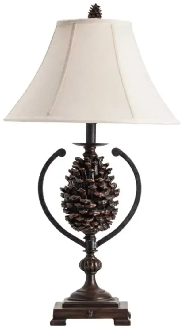 Crestview Collection Pine Creek Bison Brown Accent Lamp