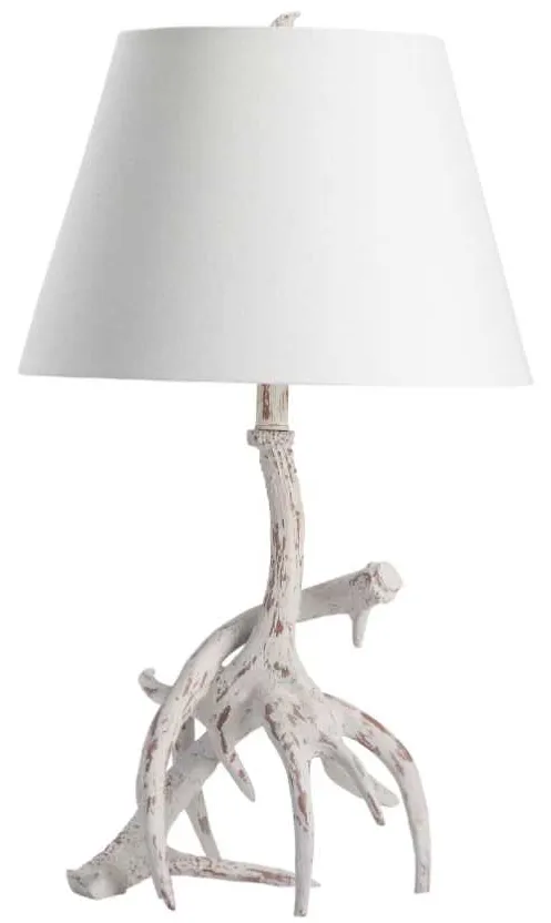 Crestview Collection Antler Antique White Table Lamp