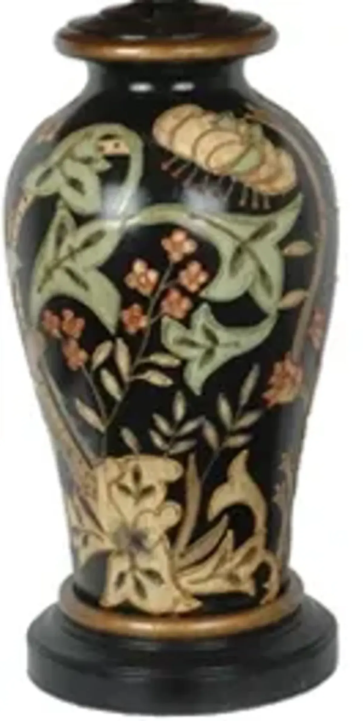 Crestview Collection Windham Black & Green & Cinnamon Table Lamp