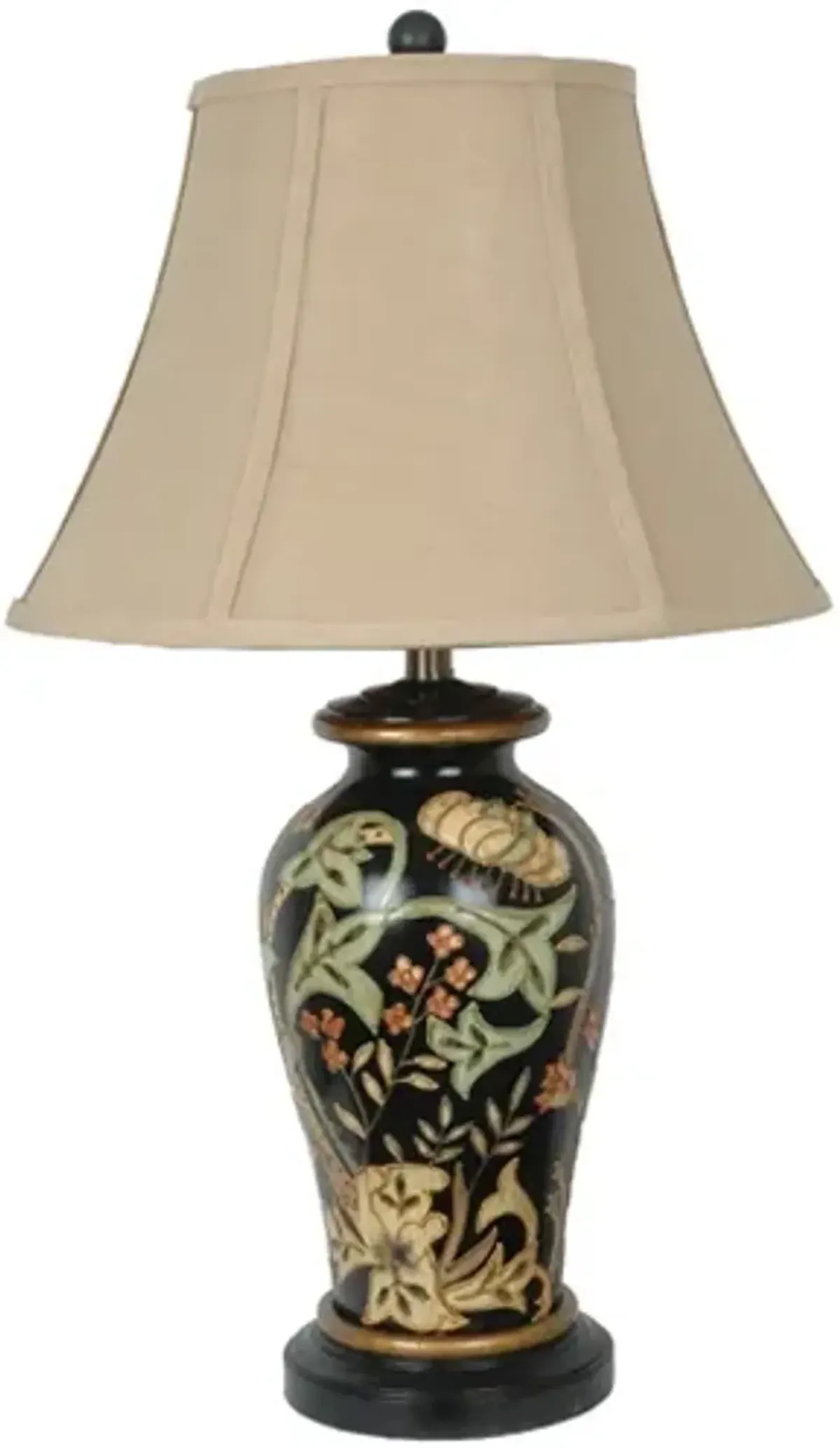 Crestview Collection Windham Black & Green & Cinnamon Table Lamp
