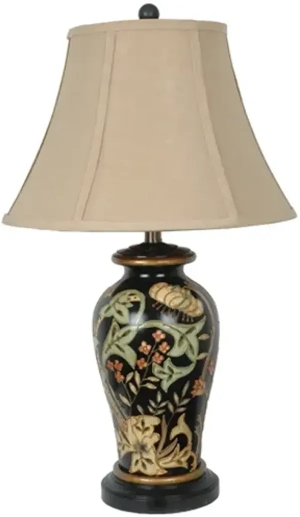 Crestview Collection Windham Black & Green & Cinnamon Table Lamp