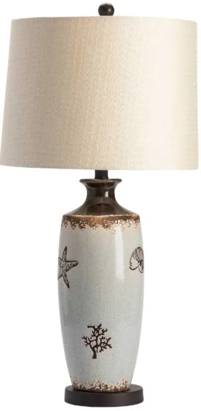 Crestview Collection Coastal Marine Soft Blue Table Lamp