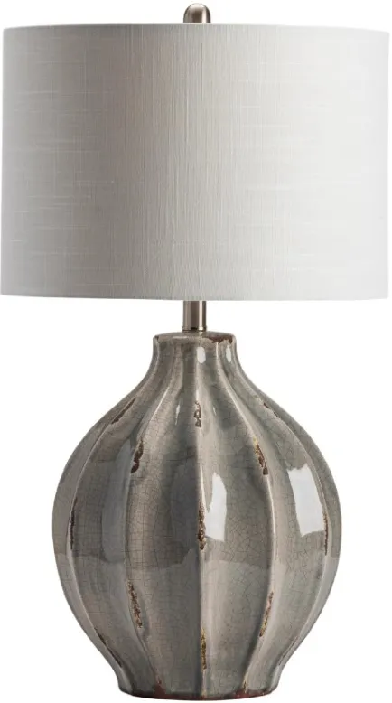 Crestview Collection Perry Gray/White Table Lamp