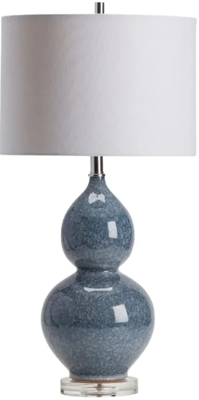 Crestview Collection Vincent Blue/White Table Lamp