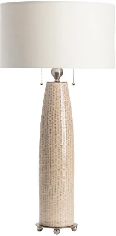 Crestview Collection Barclay Beige/White Table Lamp