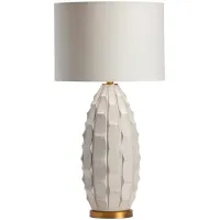 Crestview Collection Cambridge Gold/White Table Lamp