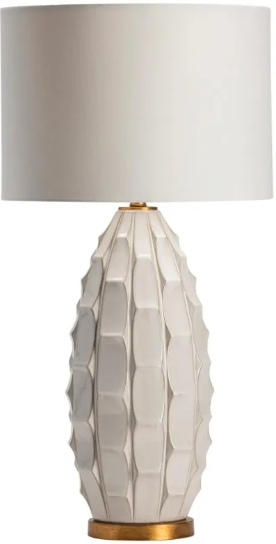 Crestview Collection Cambridge Gold/White Table Lamp