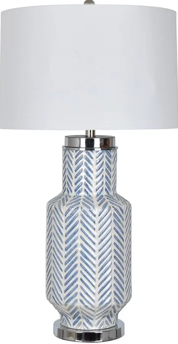 Crestview Collection Fullbright Blue/White Table Lamp