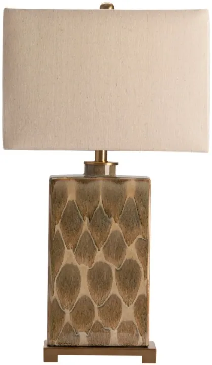 Crestview Collection Beige/Brown/Gold Diamond Table Lamp